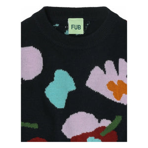 FUB - Jakarlı Merino Yün Kazak | Lacivert