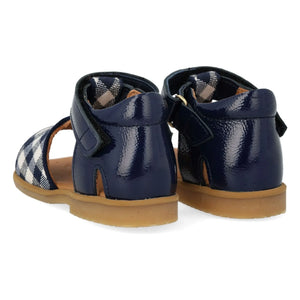 Angulus - Karierte Sandalen | Dunkelblau