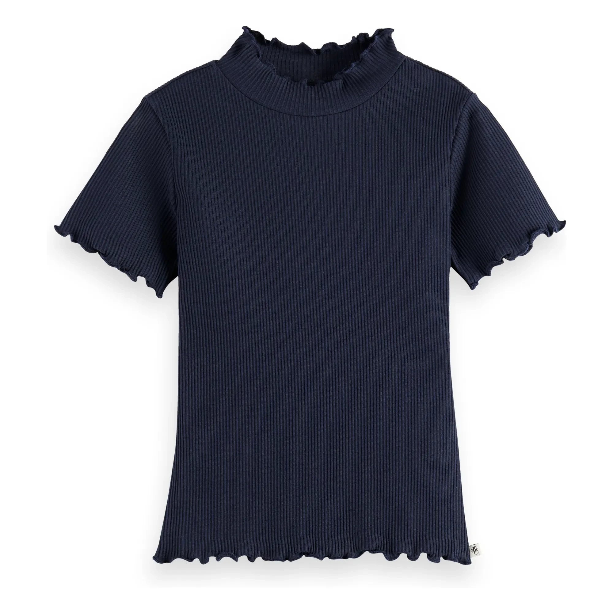 Scotch & Soda - Geripptes Bio-Baumwoll-T-Shirt | Marineblau