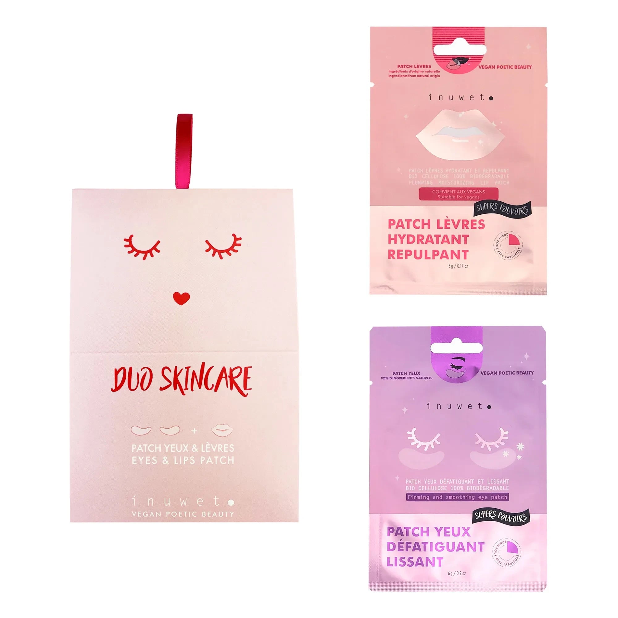 Inuwet - Duale Hautpflege-Patches für Augen und Lippen