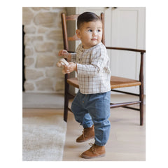Quincy Mae - Zion Kurta aus organischer Musselin-Baumwolle | Hellblau