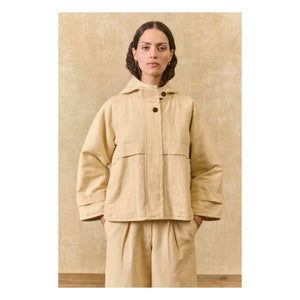 Louise Misha – Bertille Leinen-Baumwolljacke | Elfenbein