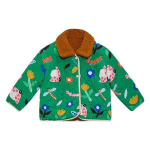 Petit Stella - Wende-Sherpa-Jacke Dragonflies | Grün