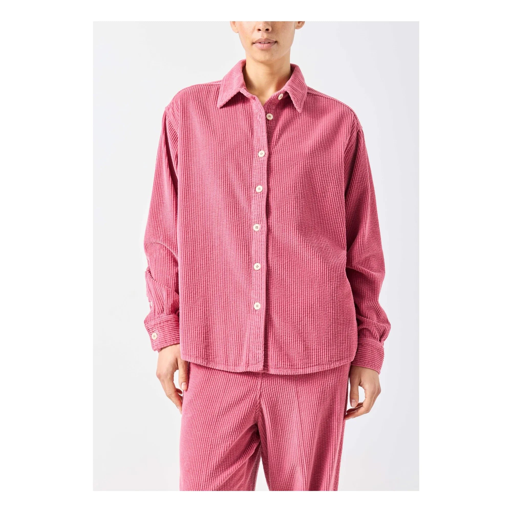 American Vintage - Padow Samt-Hemdjacke | Rosenholz