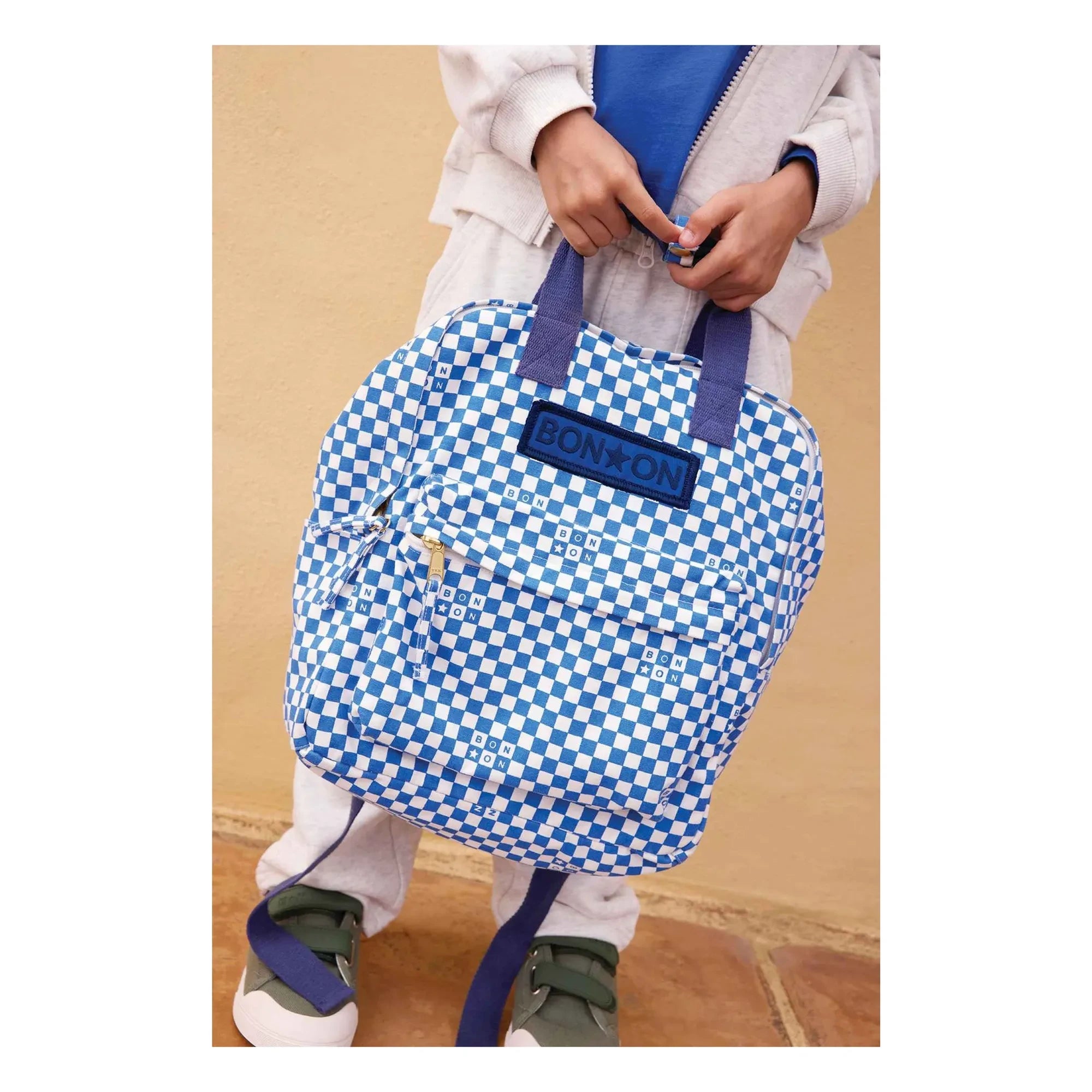 Bonton - MM Carreaux Rucksack | Indigoblau