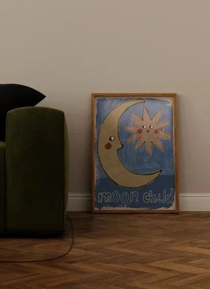 Studio Loco - "Moon Child" Poster | Blau