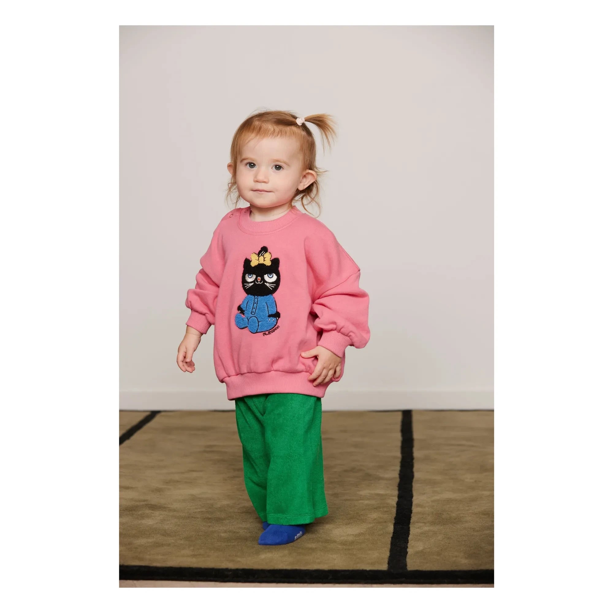 Mini Rodini - Sweatshirt Katze Bio-Baumwolle | Rosa