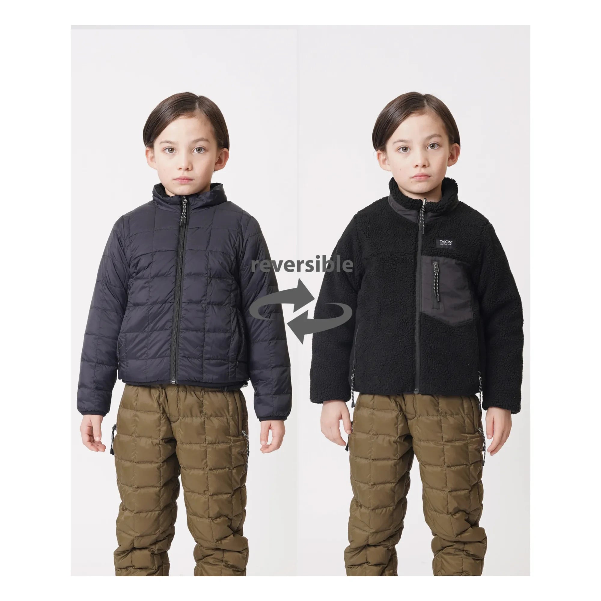 Taion - Down x Boa Mountain Wende-Daunenjacke | Schwarz