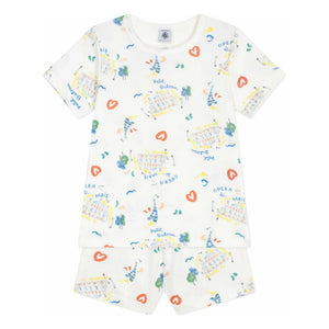 Petit Bateau - Opera Shorty Schlafanzug | Weiß