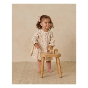 Quincy Mae - Bio-Baumwoll Blumenkleid | Elfenbein