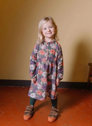 Studio Bohème - Vermont Blumenmusterkleid, Bio-Baumwolle | Lila
