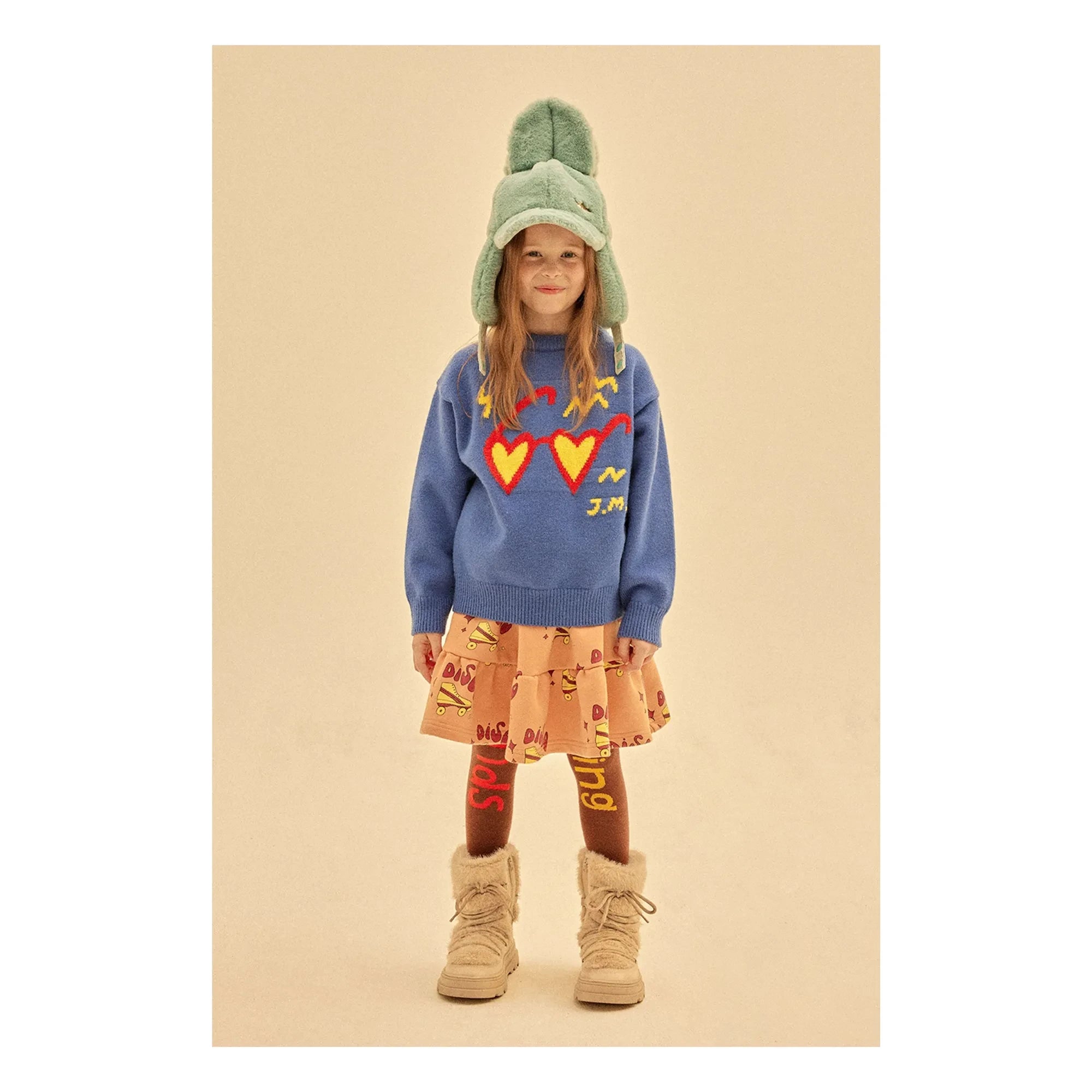 Jelly Mallow - Pailletten-Herzbrille | Blau