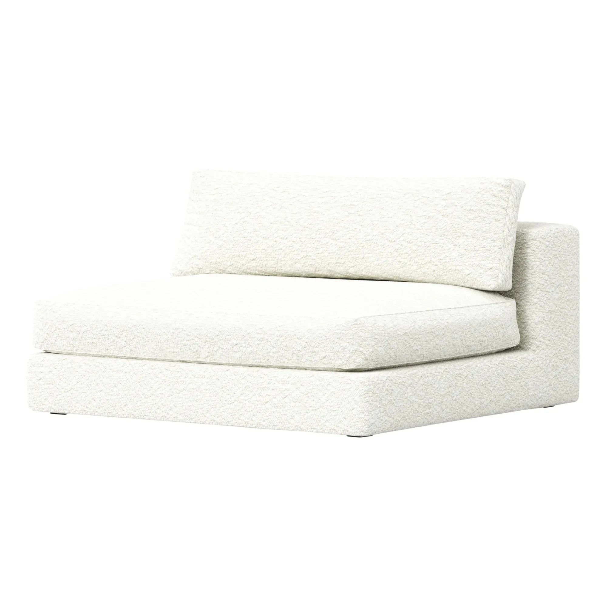 Panac Edition - Bellechasse Kaminsessel für 2 Personen, Bouclé - 120 cm | Gebrochenes Weiß