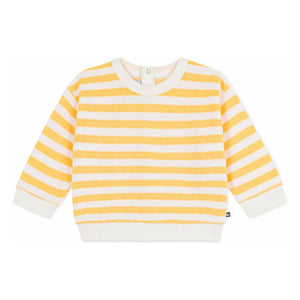 Petit Bateau - Terry Gestreiftes Sweatshirt | Gelb
