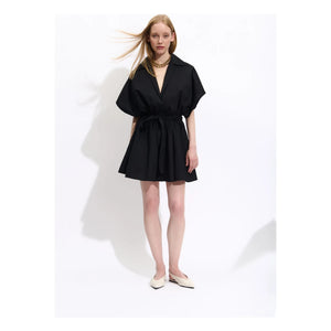 BELLEPIECE - Tara Popeline-Kleid | Schwarz