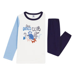 Petit Bateau - Schlafanzug „Fan Dogs Club“ aus Bio-Baumwolle | Blau