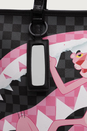 Sprayground - Pink Panther Schwarze Kunstleder Damen Einkaufstasche 910T9377NSZ