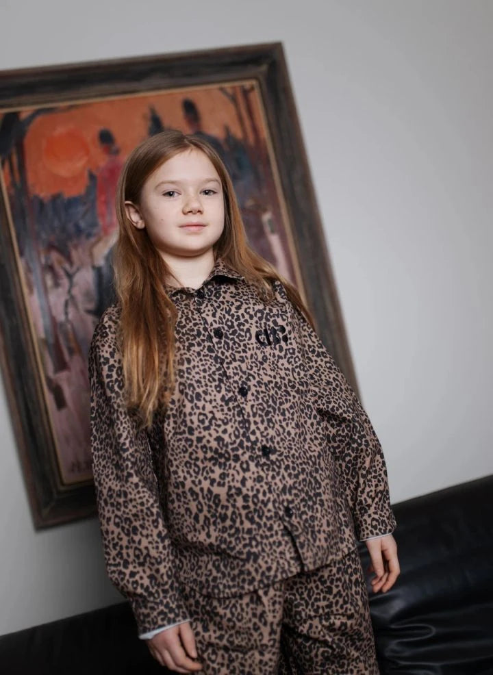Cos I Said So - Overshirt mit Leoparden-Logo | Braun