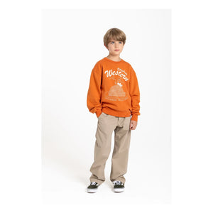 Hundred Pieces - Ryde Spaghetti Organik Pamuk Sweatshirt | Pas Kırmızısı