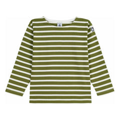 Petit Bateau - Logo Langarm-Marinière-T-Shirt Bio-Baumwolle | Grün