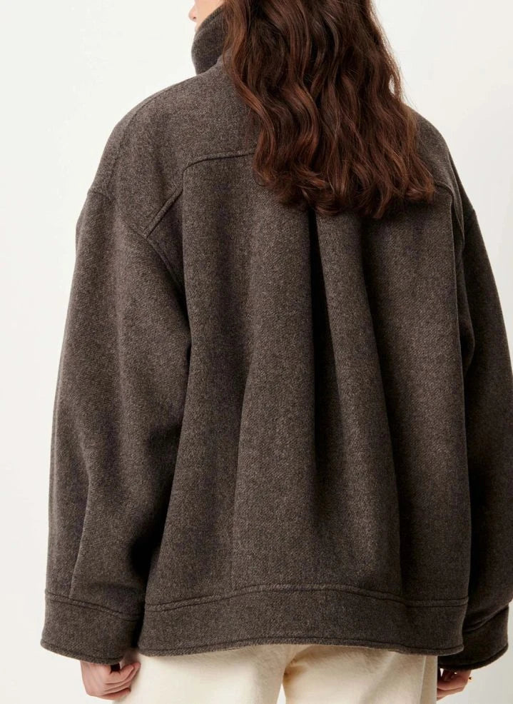 Sessùn - Nariwa Wolle Mantel | Taupe braun