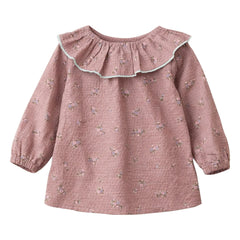 Lililotte - Charline Fleurie Bio-Baumwollbluse | Altrosa