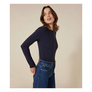 Petit Bateau - Das Kultige Langarmshirt - Damenkollektion | Marineblau