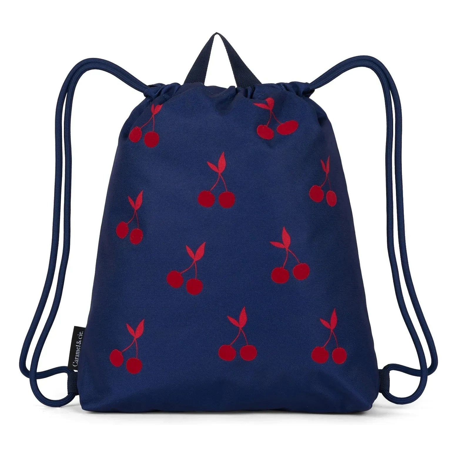 Caramel & Cie - Samt-Kirschen Sporttasche | Marineblau