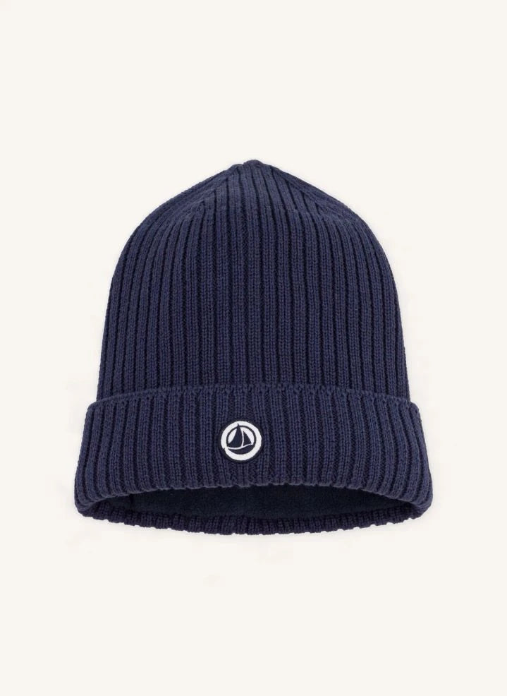 Petit Bateau - Mütze mit Bio-Baumwollfutter | Marineblau
