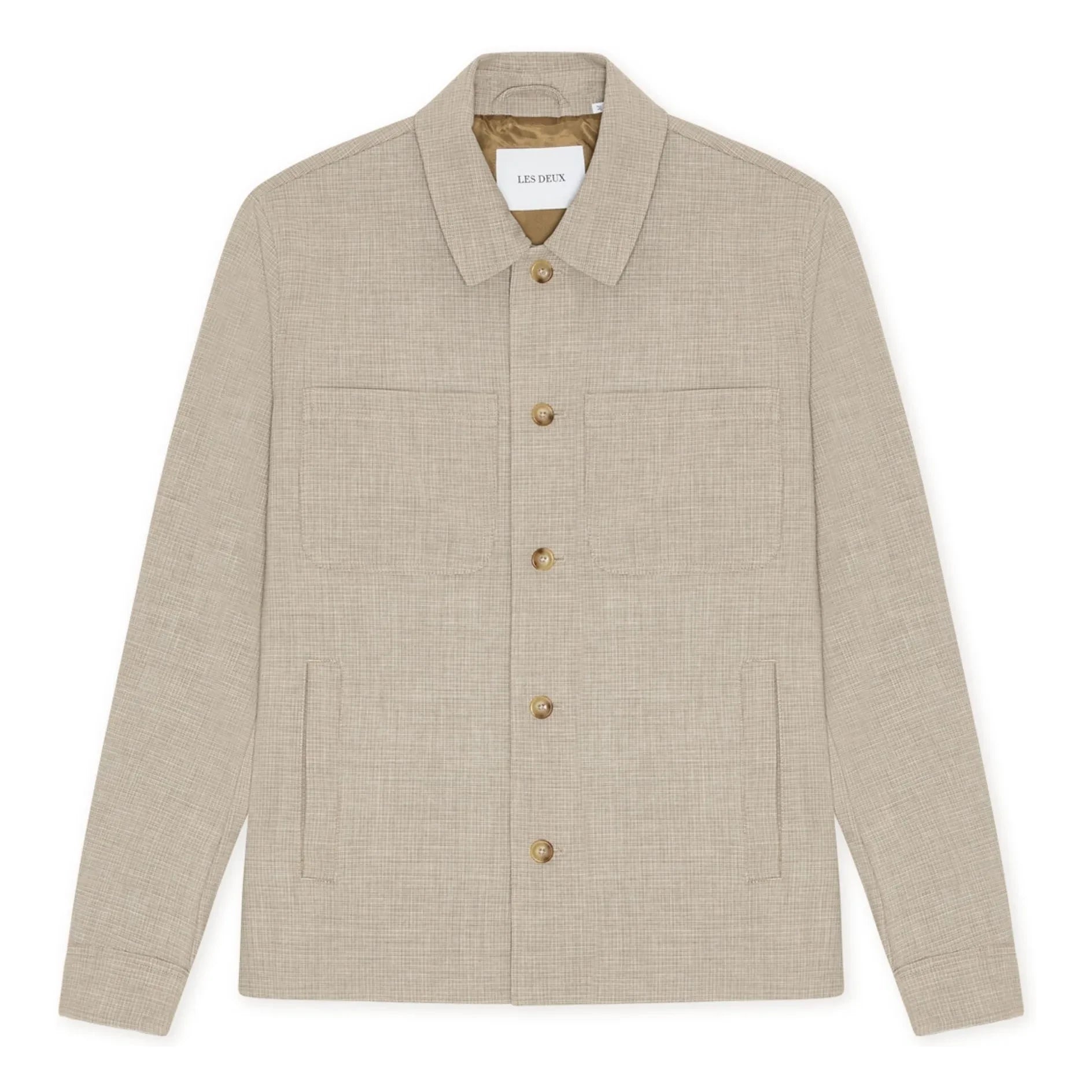 Les Deux - Veste Check Hybrid | Braun