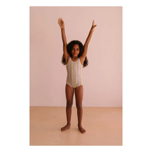 We Are Kids - Hailey Gestreifter Badeanzug | Hellrosa