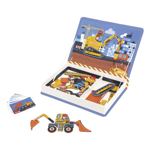 Janod - Magneti'book - Baufahrzeuge