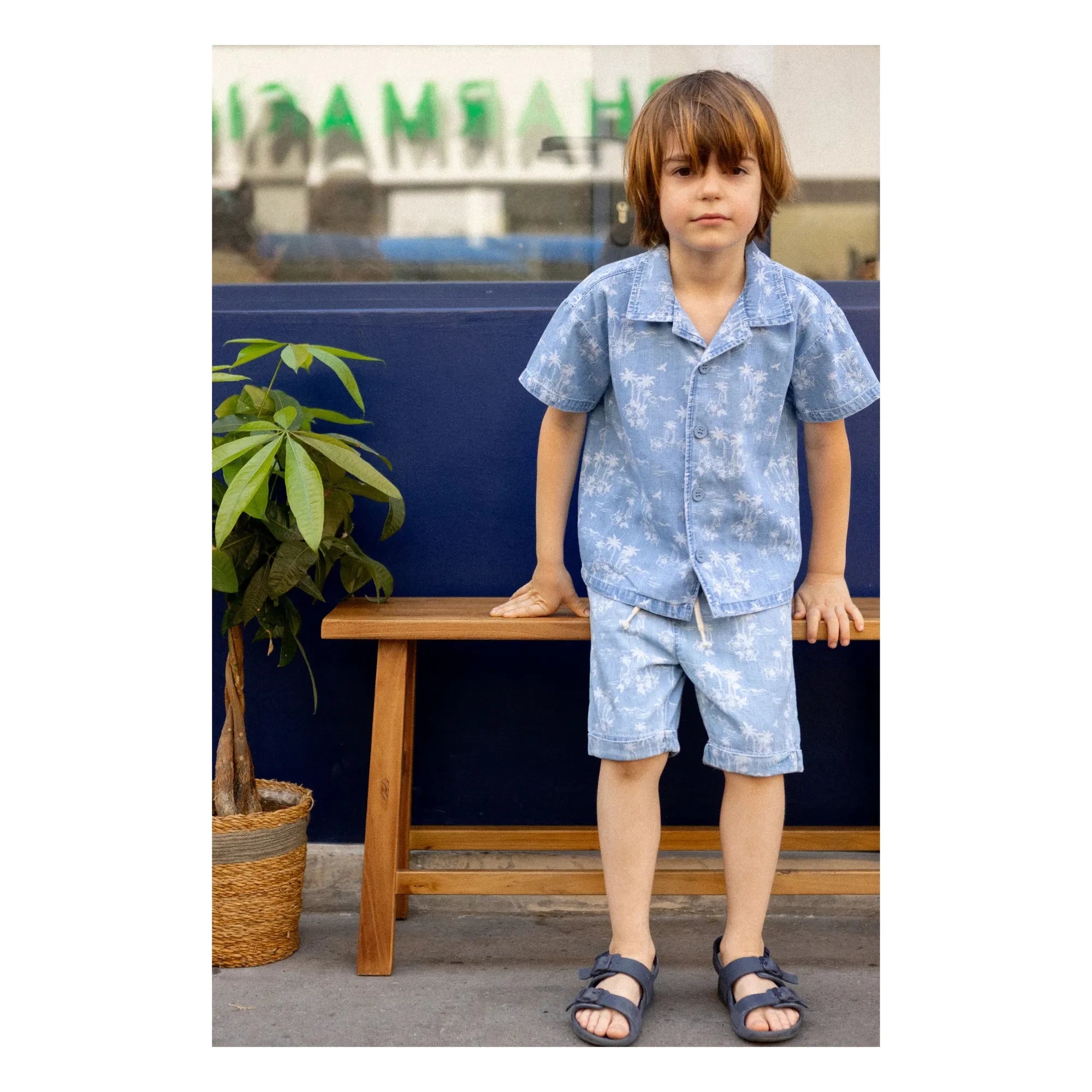 Louis Louise - Denim Magnum Hawaii Hemd | Hellblau
