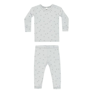 Quincy Mae - Bambus Pyjama | Graublau