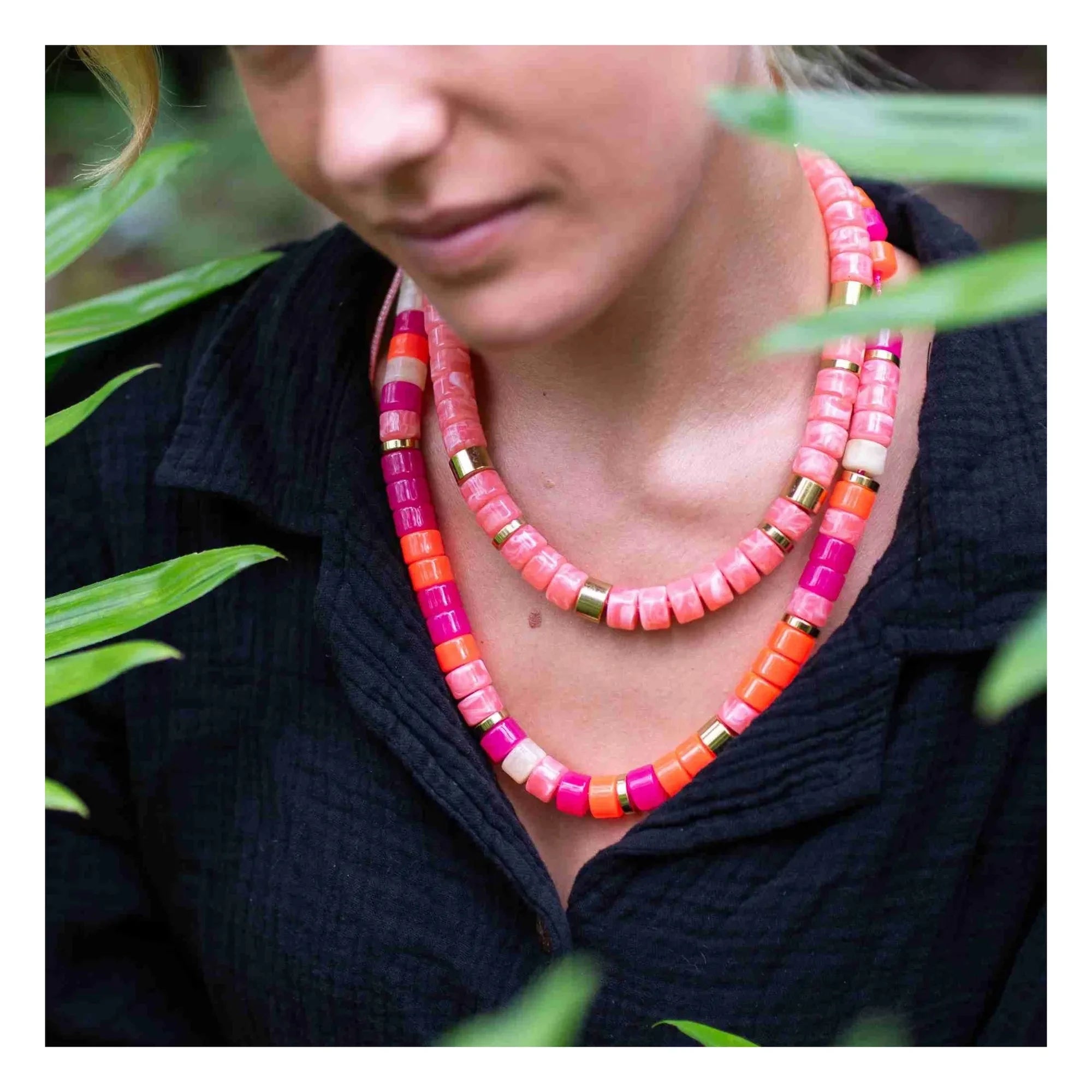 Parabaya - Praia Grapefruit Halskette | Rosa