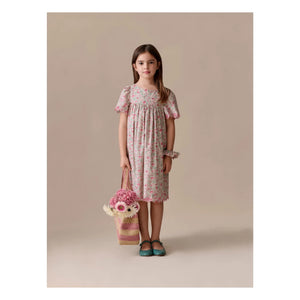 Bonpoint – Lysiane Fleurie Rüschenkleid aus Bio-Baumwolle | Rosa