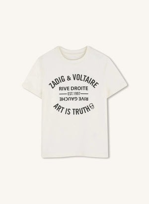 Zadig & Voltaire - Logo T-Shirt Art Is Truth Bio-Baumwolle | Rosa