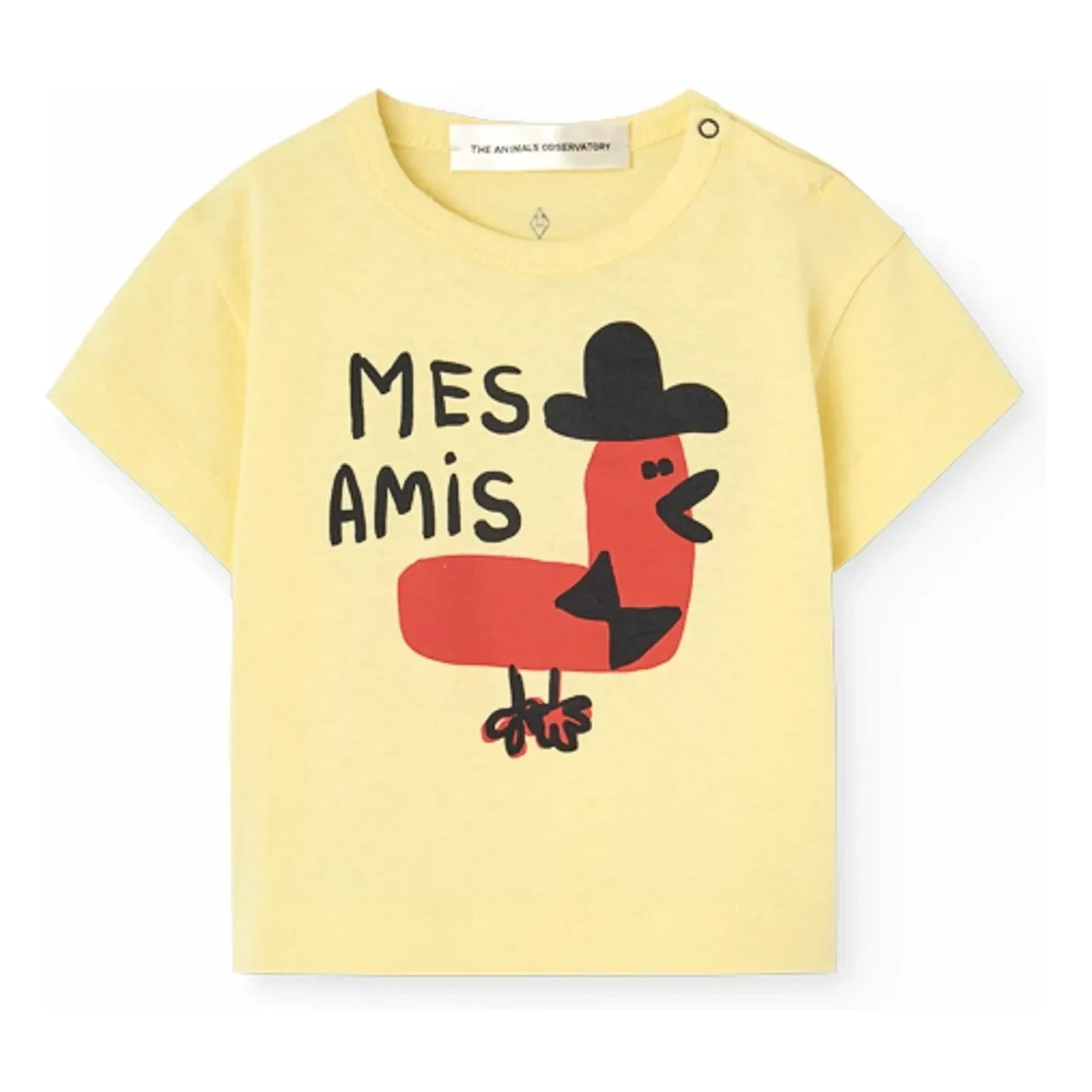 The Animals Observatory - Mes Amis Pangolin T-Shirt Bio-Baumwolle | Gelb