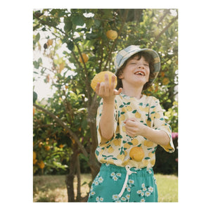 Tinycottons - Geprägtes T-Shirt Orange Bio-Baumwolle | Blassgelb