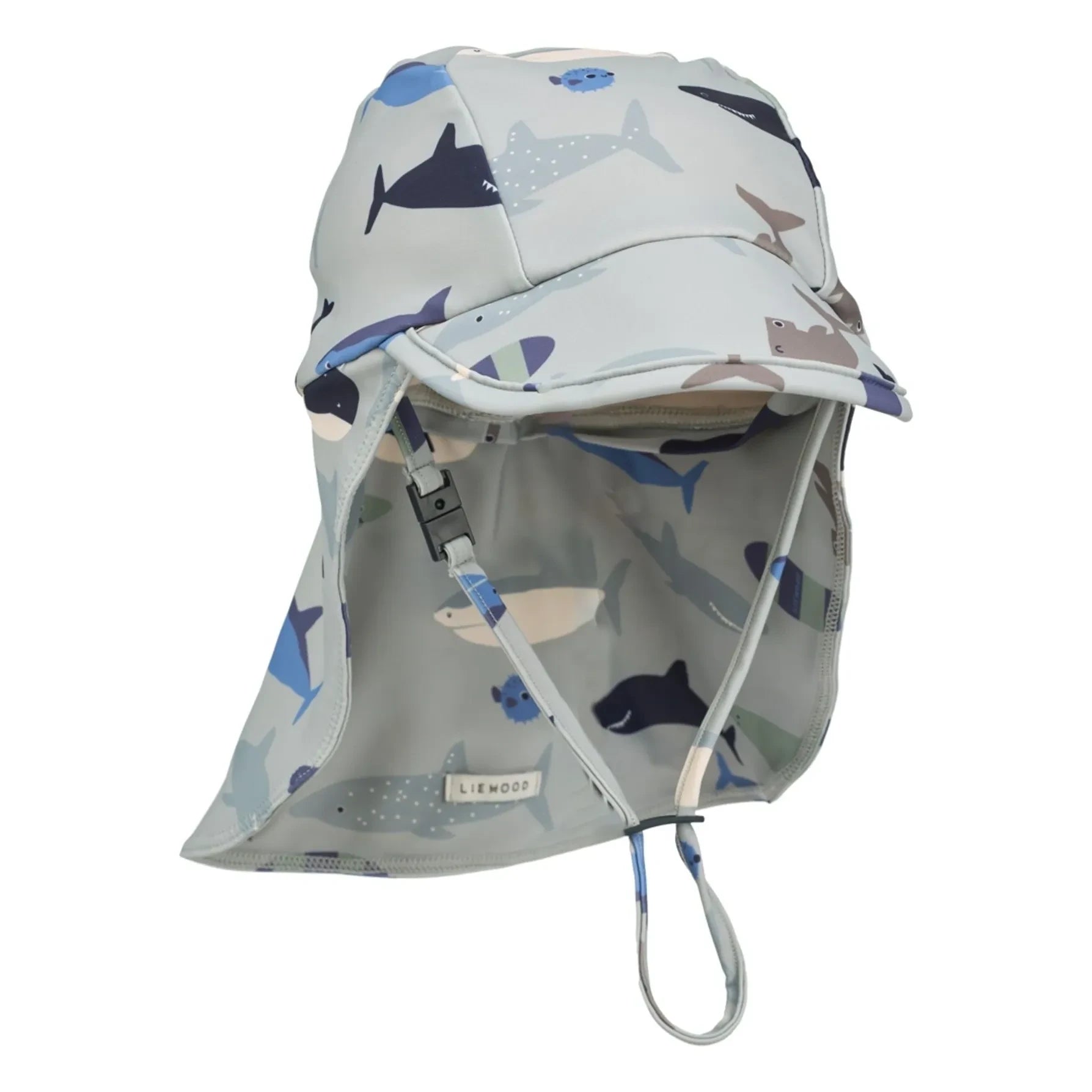 Liewood - Cecilia Sharks UV-Schutz Mütze | Grau blau