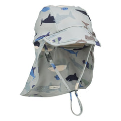 Liewood - Cecilia Sharks UV-Schutz Mütze | Grau blau