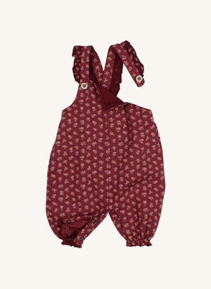 Búho - Blühendes Cottage Latzkleid | Bordeaux