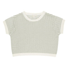Rylee + Cru - Gestreiftes T-Shirt | Elfenbein