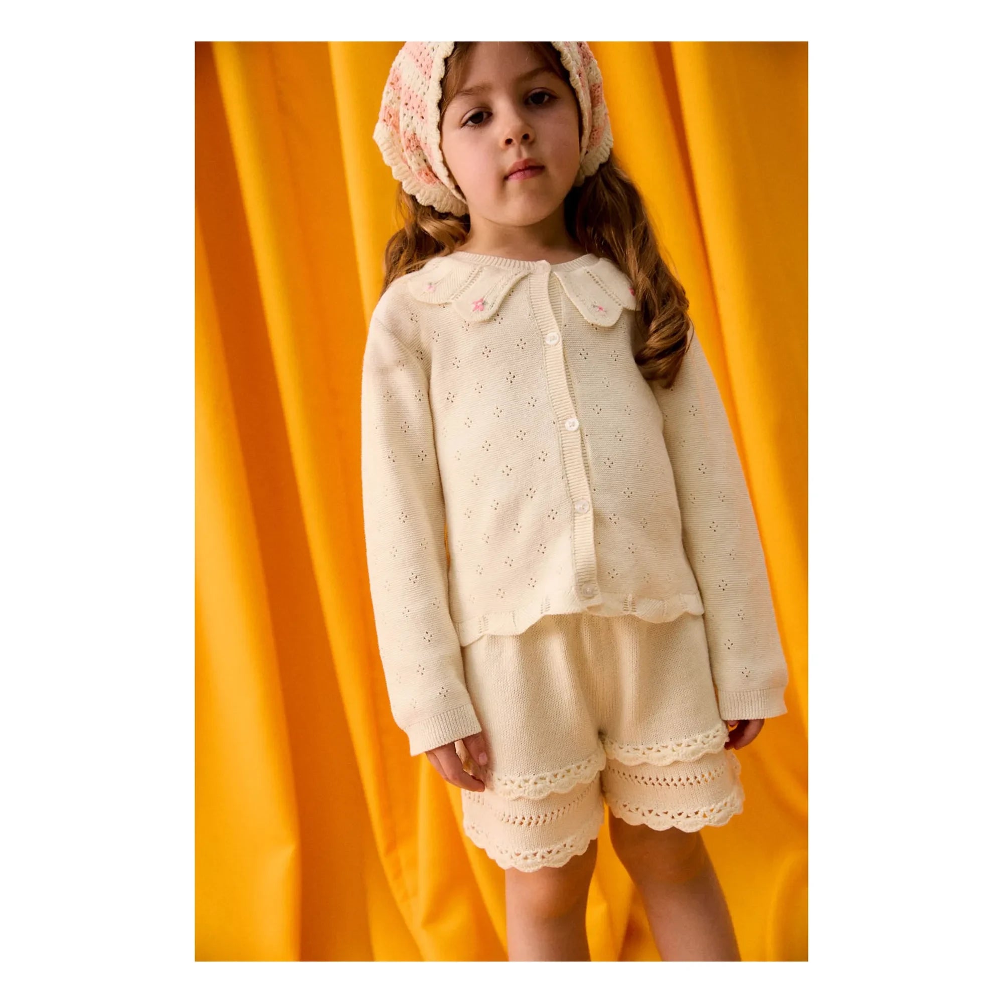 Louise Misha - Pointelle Mynalette Weste | Creme