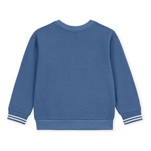 Petit Bateau - Organik pamuk logo sweatshirt | Mavi