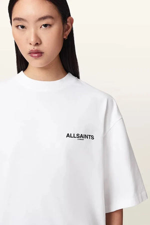 AllSaints Damen Baumwoll Oversize T-Shirt HALIS