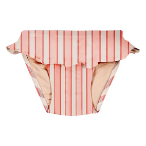 Studio Bohème - Mimi gestreifter Badeslip Bio-Baumwolle | Rosa