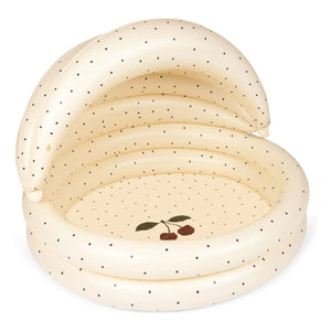 Konges Sløjd - Aufblasbarer Pool mit Zelt Marineblau Gepunktet | Beige