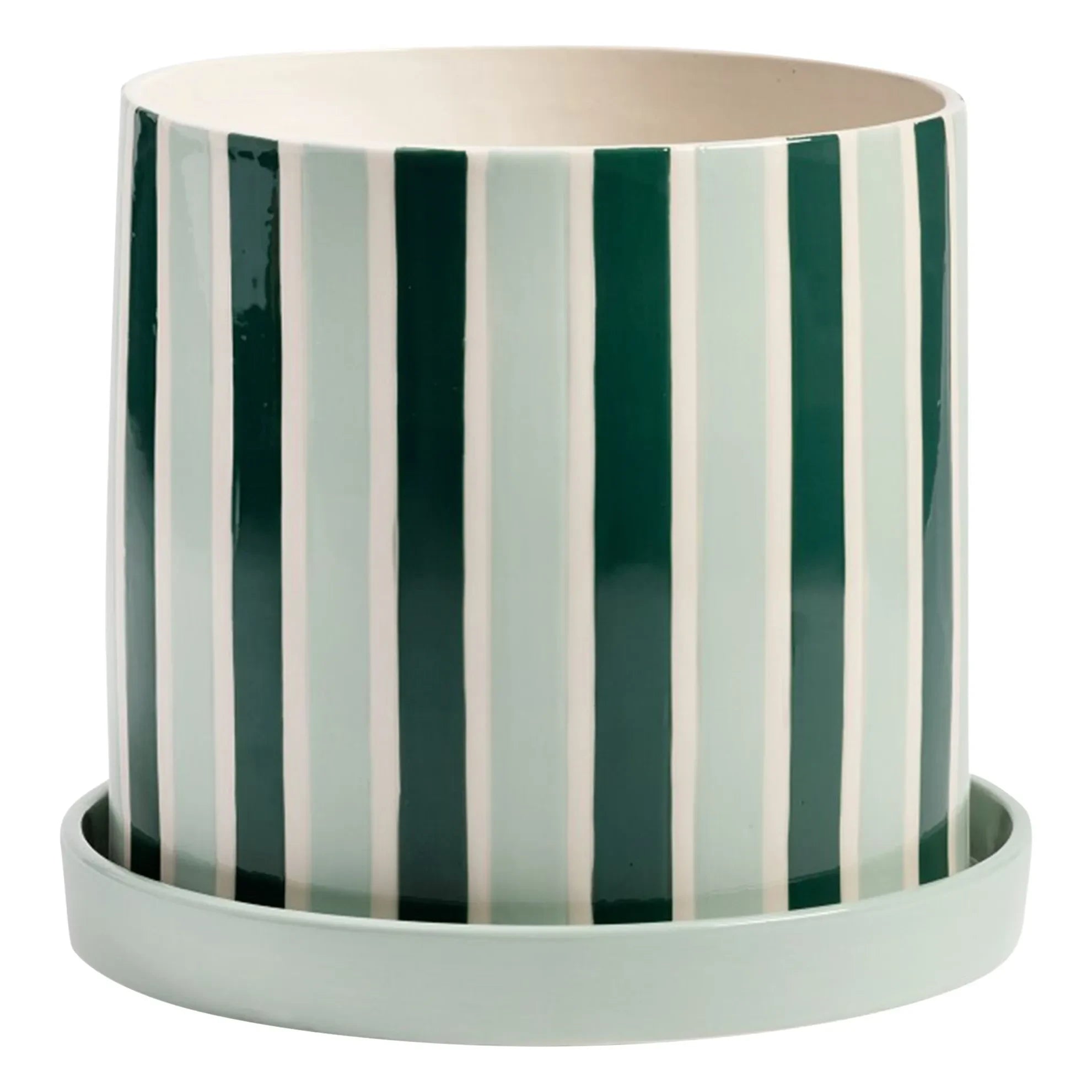 &Klevering - Clash Stripe Übertopf | Grün