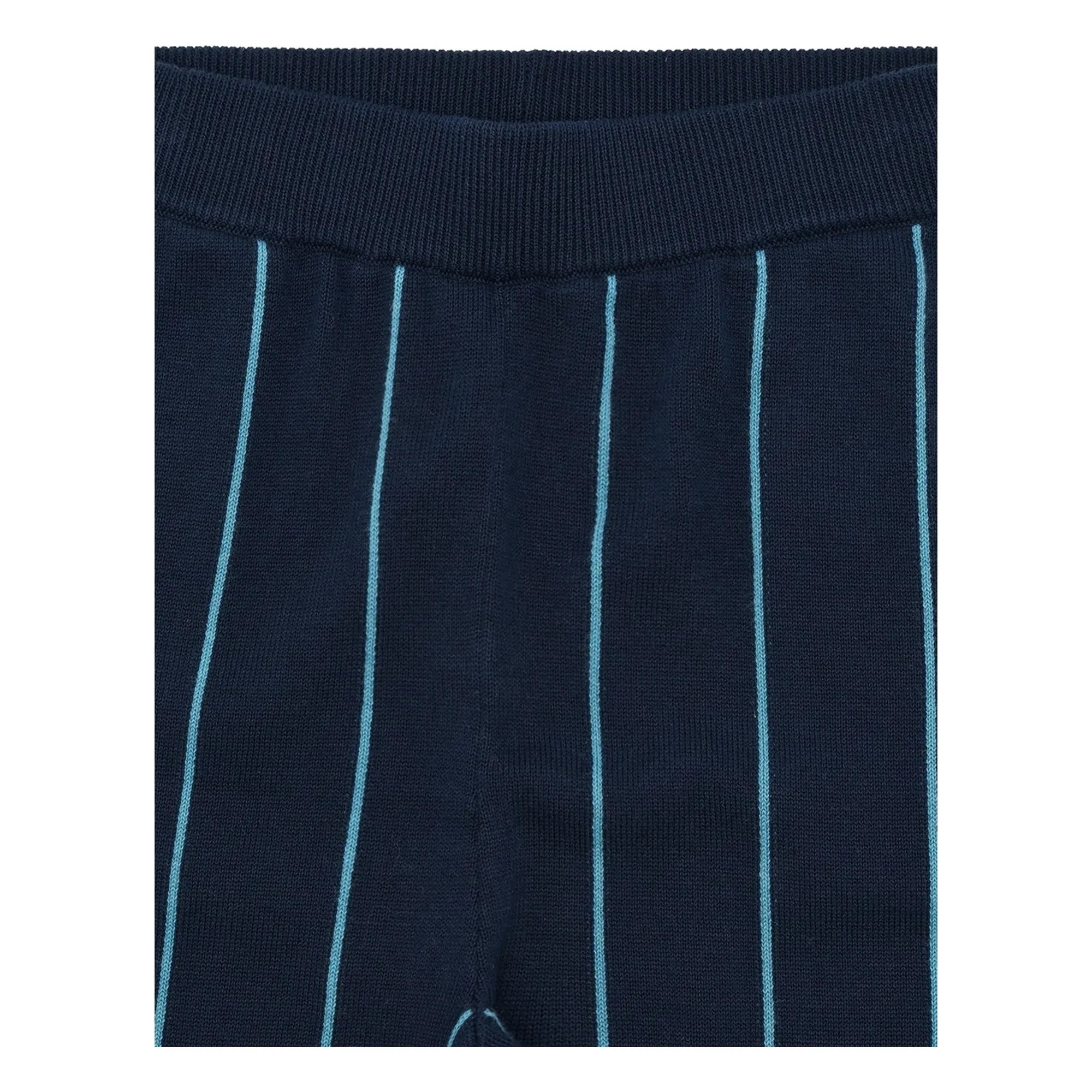 FUB - Gestreifte Hosen Extra Feinstrick Bio-Baumwolle | Marineblau